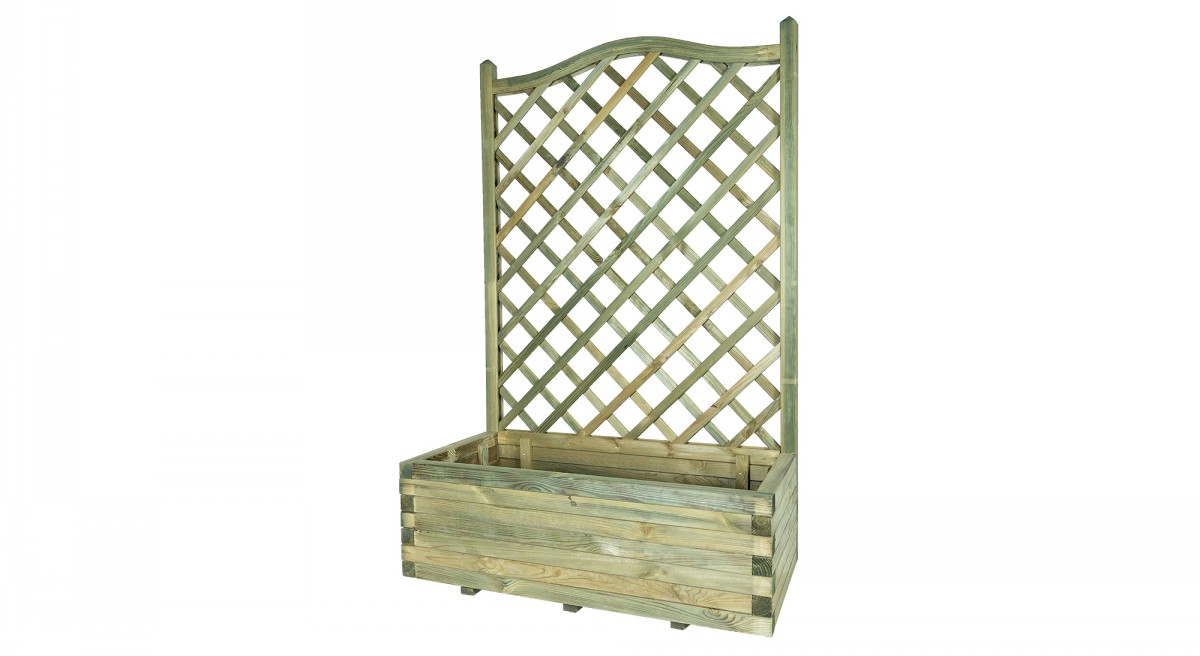 Rectangular Planter &trellis 